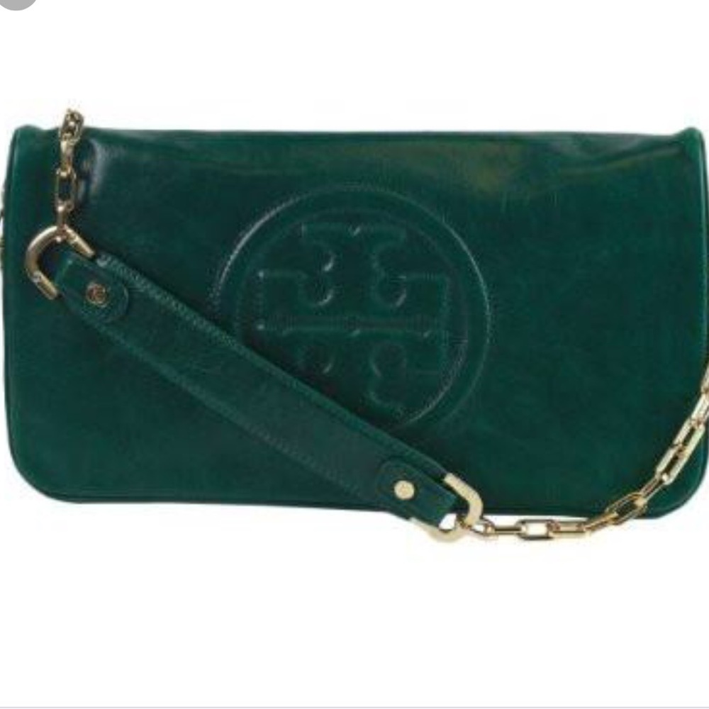 TORY BURCH green clutch
